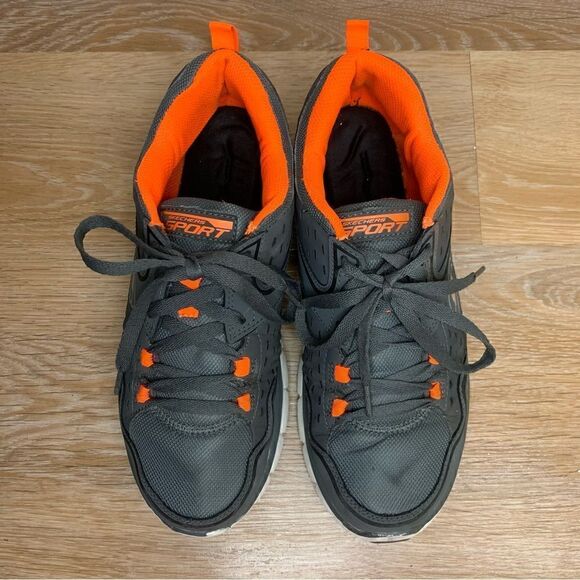 Skechers Men’s Flex Sole Gray Orange Shoes main image 8